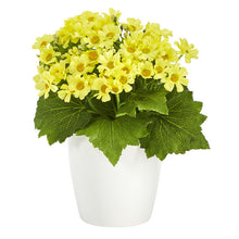 Load image into Gallery viewer, 10" Daisy Artificial Plant in White Planter