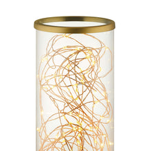 Load image into Gallery viewer, Adore Cylindrical-Shaped Clear Glass And Brass Table Lamp by Modway