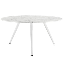 Load image into Gallery viewer, Lippa 60" Round Faux Marble Dining Table with Tripod Base by Modway