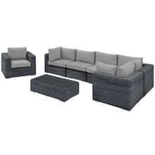 Load image into Gallery viewer, Summon 7 Piece Outdoor Patio Sunbrella¨ Sectional Set by Modway