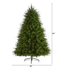 Load image into Gallery viewer, 7' New England Pine Artificial Christmas Tree with 400 Clear Lights