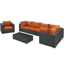Load image into Gallery viewer, Sojourn 7 Piece Outdoor Patio Sunbrella¨ Sectional Set by Modway