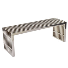Load image into Gallery viewer, Gridiron Medium Stainless Steel Bench by Modway