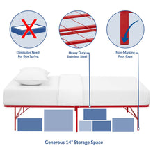 Load image into Gallery viewer, Horizon Stainless Steel Twin Bed Frame by Modway