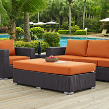 Load image into Gallery viewer, Convene Outdoor Patio Fabric Rectangle Ottoman by Modway