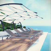 Load image into Gallery viewer, Shore Outdoor Patio Aluminum Chaise Set of 6 by Modway