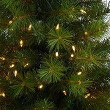 Load image into Gallery viewer, 57' Green Valley Pine Artificial Christmas Tree w/ 100 Warm White LED Lights