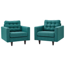 Load image into Gallery viewer, Empress Upholstered Fabric Armchair Set of 2 by Modway