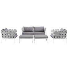 Load image into Gallery viewer, Harmony 5 Piece Outdoor Patio Aluminum Sectional Sofa Set by Modway