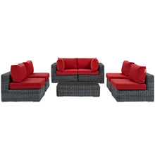 Load image into Gallery viewer, Summon 7 Piece Outdoor Patio Sunbrella¨ Sectional Set by Modway