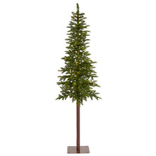Load image into Gallery viewer, 7' Alaskan Alpine Artificial Christmas Tree with 150 Clear Microdot