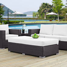 Load image into Gallery viewer, Convene Outdoor Patio Fabric Rectangle Ottoman by Modway