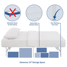 Load image into Gallery viewer, Horizon Stainless Steel Full Bed Frame by Modway