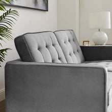 Load image into Gallery viewer, Loft Gold Stainless Steel Leg Performance Velvet Loveseat by Modway