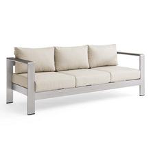 Load image into Gallery viewer, Shore Outdoor Patio Aluminum Sofa by Modway