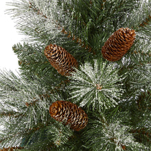 Load image into Gallery viewer, 5' Snowed French Alps Mountain Pine Artificial Christmas Tree