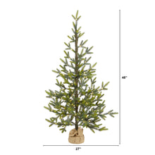 Load image into Gallery viewer, 4' Fraser Fir 'Natural Look' Artificial Christmas Tree w/ 100 Clear LED Lights