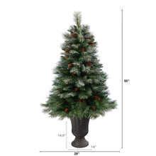 Load image into Gallery viewer, 50' Snowed French Alps Mountain Pine Artificial Christmas Tree w/ 237 Bendable