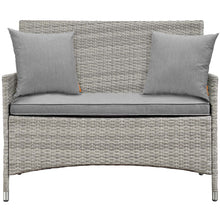 Load image into Gallery viewer, Bridge 4 Piece Outdoor Patio Patio Conversation Set with Pillow Set by Modway