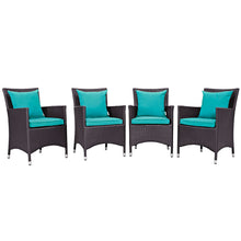 Load image into Gallery viewer, Convene 4 Piece Outdoor Patio Dining Set by Modway