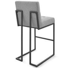 Load image into Gallery viewer, Privy Black Stainless Steel Upholstered Fabric Bar Stool by Modway