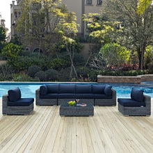Load image into Gallery viewer, Summon 7 Piece Outdoor Patio Sunbrella¨ Sectional Set by Modway