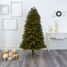 Load image into Gallery viewer, 6.5' Oregon Fir Artificial Christmas Tree w/ 1350 Warm White LED Lights