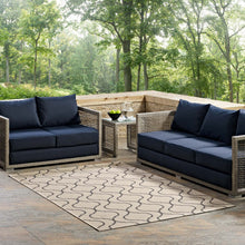 Load image into Gallery viewer, Linza Wave Abstract Trellis Indoor and Outdoor 5x8 Area Rug by Modway