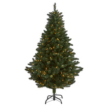 Load image into Gallery viewer, 6' Northern Rocky Spruce Artificial Christmas Tree with 300 Clear Lights