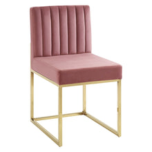 Load image into Gallery viewer, Carriage Channel Tufted Sled Base Performance Velvet Dining Chair by Modway