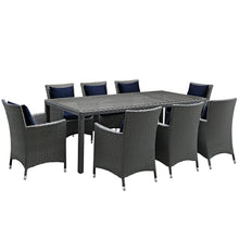 Load image into Gallery viewer, Sojourn 9 Piece Outdoor Patio Sunbrella¨ Dining Set by Modway