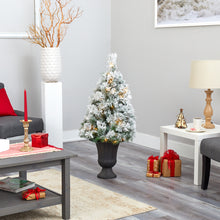 Load image into Gallery viewer, 44' Flocked Oregon Pine Artificial Christmas Tree w/ 50 Clear Lights