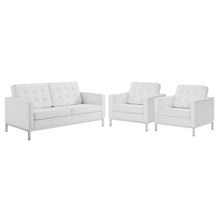 Load image into Gallery viewer, Loft 3 Piece Tufted Upholstered Faux Leather Set by Modway
