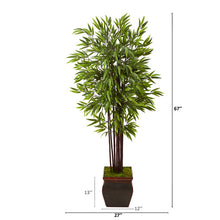 Load image into Gallery viewer, 67" Bamboo Artificial Tree in Decorative Planter