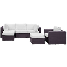 Load image into Gallery viewer, Convene 6 Piece Outdoor Patio Sectional Set by Modway