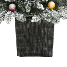 Load image into Gallery viewer, 5' Flocked British Columbia Mountain Fir Artificial Christmas Tree