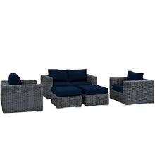 Load image into Gallery viewer, Summon 5 Piece Outdoor Patio Sunbrella¨ Sectional Set by Modway