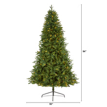 Load image into Gallery viewer, 7' New Hampshire Fir Artificial Christmas Tree with 450 Clear LED Lights