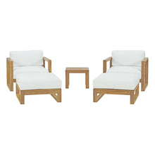 Load image into Gallery viewer, Upland 5 Piece Outdoor Patio Teak Set by Modway
