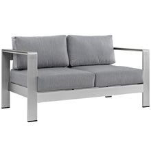 Load image into Gallery viewer, Shore 6 Piece Outdoor Patio Aluminum Sectional Sofa Set by Modway