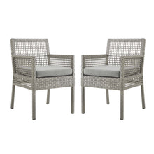 Load image into Gallery viewer, Aura Outdoor Patio Wicker Rattan Dining Armchair Set of 2 by Modway