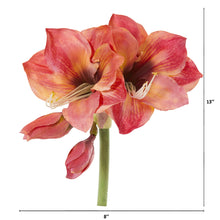 Load image into Gallery viewer, 13" Amaryllis Artificial Flower (Set of 4)