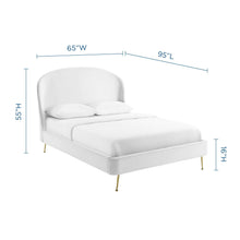 Load image into Gallery viewer, Mira Upholstered Performance Velvet Queen Platform Bed by Modway