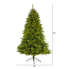 Load image into Gallery viewer, 6' Sierra Spruce 'Natural Look' Artificial Christmas Tree w/ 300 Clear LED Light