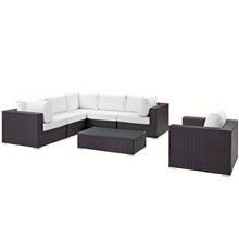 Load image into Gallery viewer, Convene 7 Piece Outdoor Patio Sectional Set by Modway