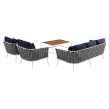 Load image into Gallery viewer, Stance 4 Piece Outdoor Patio Aluminum Sectional Sofa Set by Modway