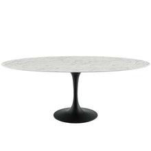 Load image into Gallery viewer, Lippa 78" Oval Faux Marble Dining Table by Modway