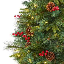 Load image into Gallery viewer, 6' Mixed Pine Artificial Christmas Tree w/ 250 Clear LED Lights