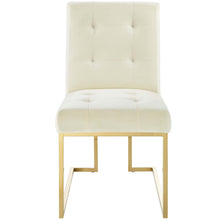 Load image into Gallery viewer, Privy Gold Stainless Steel Performance Velvet Dining Chair by Modway