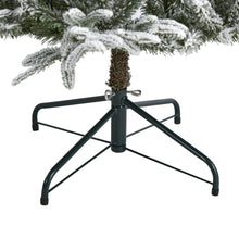 Load image into Gallery viewer, 6.5' Flocked Manchester Spruce Artificial Christmas Tree with 300 Lights